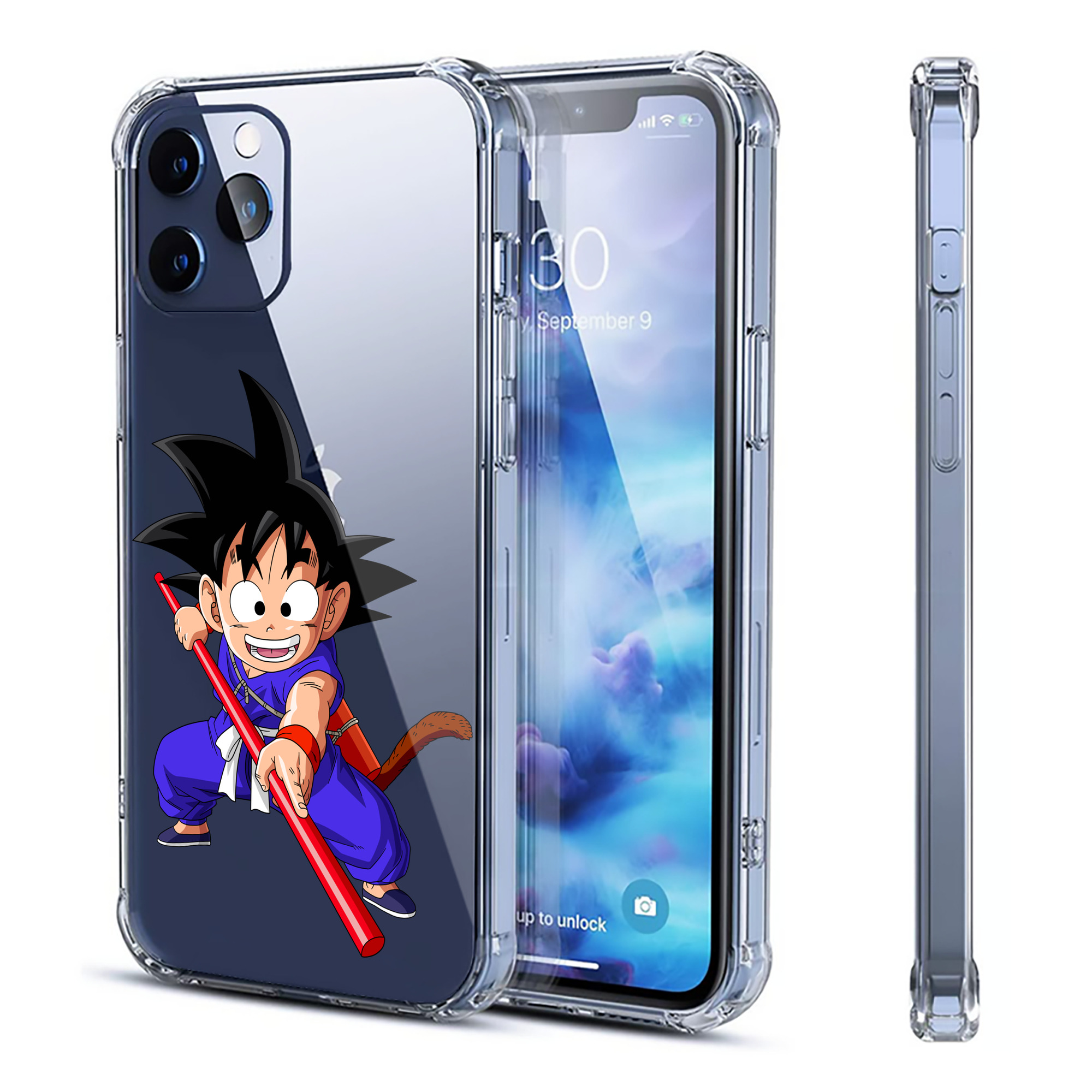 （画像用） ドラゴンボール 孫悟空（そん ごくう）Son Goku カカロット DRAGON BALL Kakarotto 【iPhone 12シリーズ対応】透明スマホケース（クリアソフトケース）